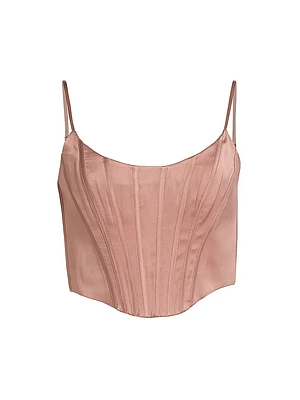Silk Corset Crop Top