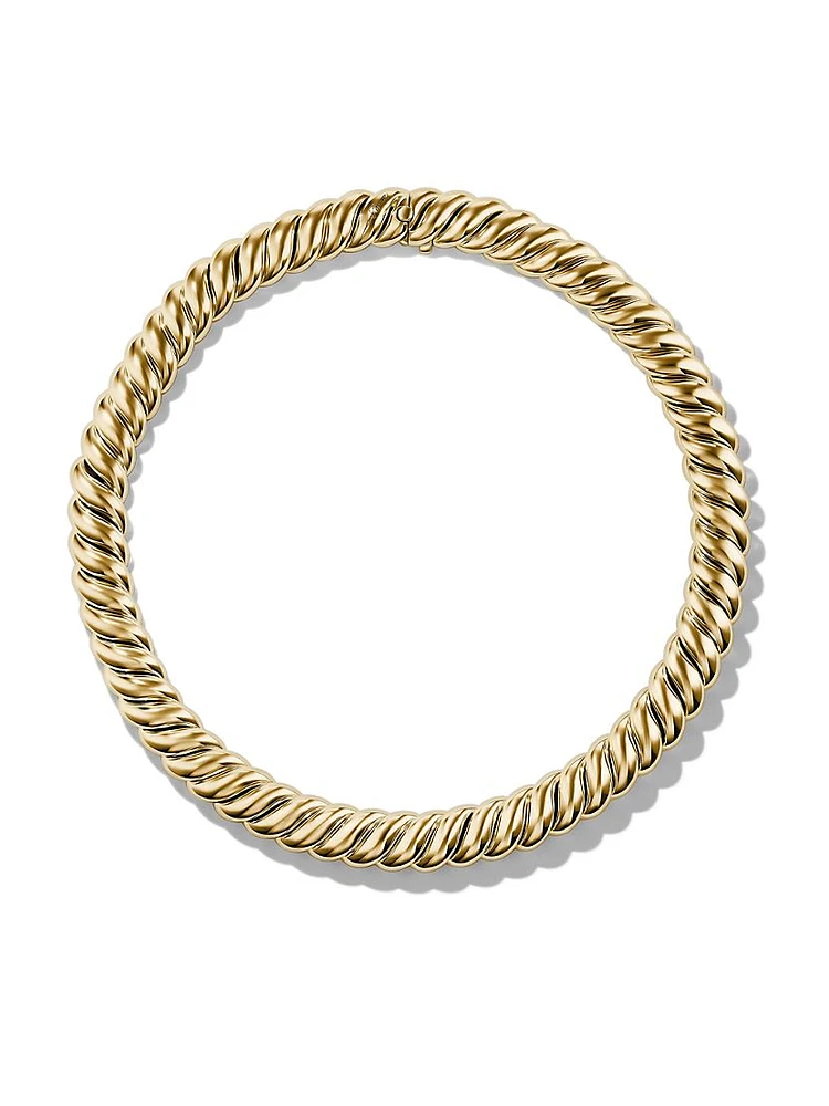 Sculpted Cable Necklace 18K Yellow Gold