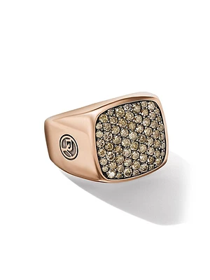 Streamline Signet Ring in 18K Rose Gold