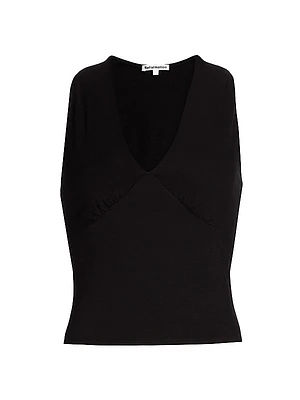 Bowie Knit V-Neck Top