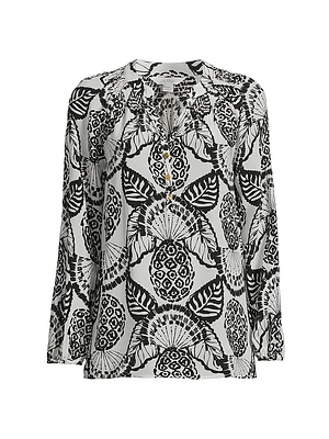 Elsa Silk Print Top