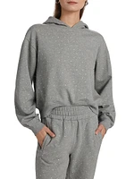 Renae Crystal-Embellished Cropped Hoodie