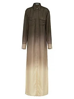 Long Silk Twill Dress