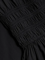 Quinn Cotton Shirred Midi-Dress