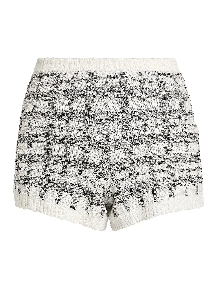 Adalee Cotton-Blend Bouclé Shorts