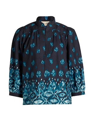 Danilia Abstract Cotton Blouse
