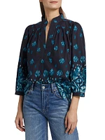 Danilia Abstract Cotton Blouse