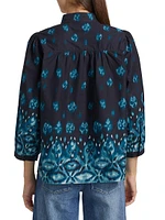 Danilia Abstract Cotton Blouse