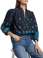 Danilia Abstract Cotton Blouse