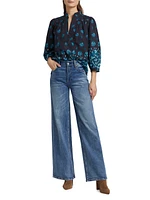 Danilia Abstract Cotton Blouse