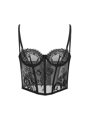 Floral Lace Underwire Bustier