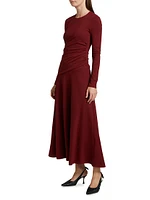 Daphna Ruched Jersey Maxi-Dress