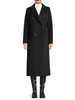 Wool-Blend Double-Breasted Coat