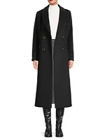 Wool-Blend Double-Breasted Coat