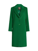 Wool-Blend Single-Breasted Coat