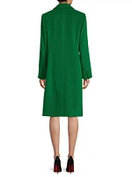 Wool-Blend Single-Breasted Coat