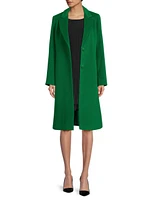 Wool-Blend Single-Breasted Coat