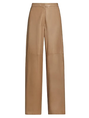 Getti Faux Leather Wide-Leg Pants