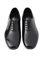 Brushed Leather Lace-Up Shoes