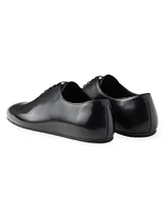 Brushed Leather Lace-Up Shoes