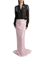 Sequined Maxi Skirt