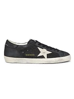 Super Star Crystal-Embellished Leather Sneakers