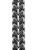 Chevron Woven Bracelet Sterling Silver
