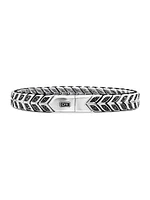 Chevron Woven Bracelet Sterling Silver