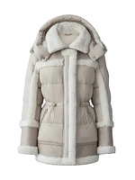 Lilibeth Mixed-Media Shearling Down Parka