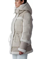Lilibeth Mixed-Media Shearling Down Parka