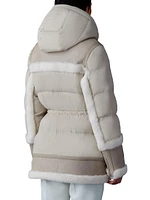 Lilibeth Mixed-Media Shearling Down Parka