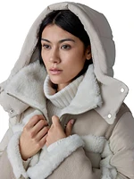 Lilibeth Mixed-Media Shearling Down Parka