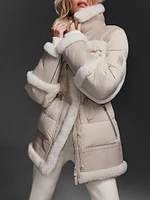Lilibeth Mixed-Media Shearling Down Parka