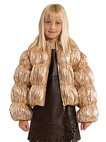 Little Girl's & Girl's Frannie Pleated Puffer Jacket