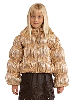 Little Girl's & Girl's Frannie Pleated Puffer Jacket