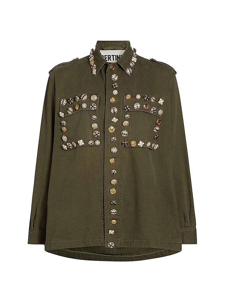 Button Luxe Military Jacket