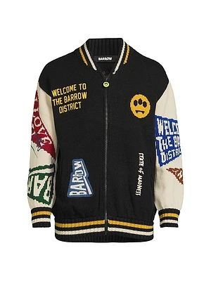 Knitted Collegiate Varsity Jacket