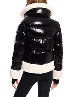 Bianca Sherpa-Trimmed Down Puffer Jacket