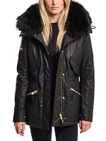 Devon Shearling-Trimmed Coat