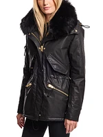 Devon Shearling-Trimmed Coat