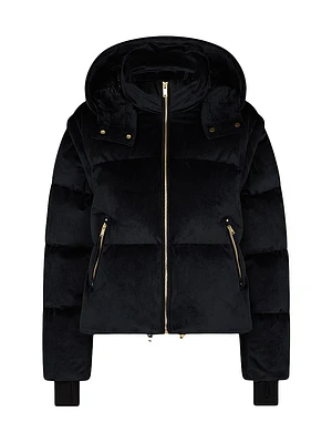 Misti Gold Velour Down Puffer Jacket