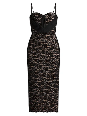 Sweetheart Lace Midi-Dress