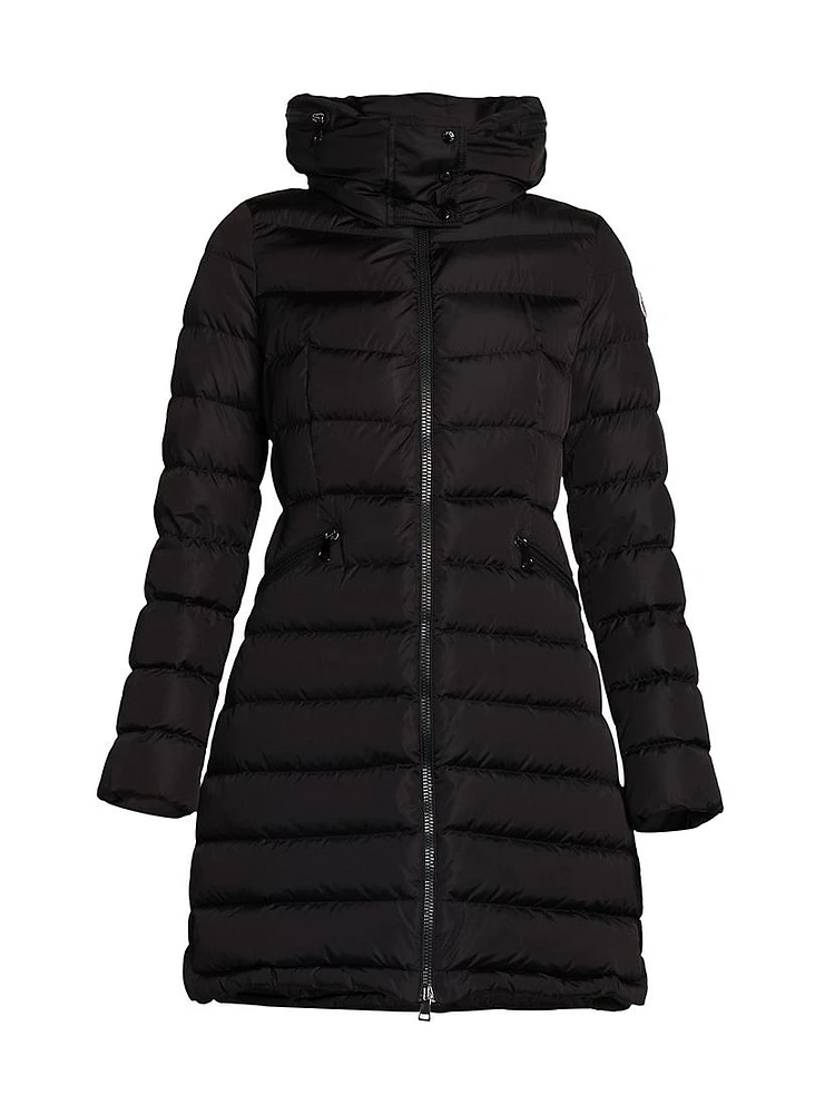 Flammette Fitted Long Down Coat