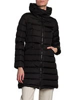 Flammette Fitted Long Down Coat