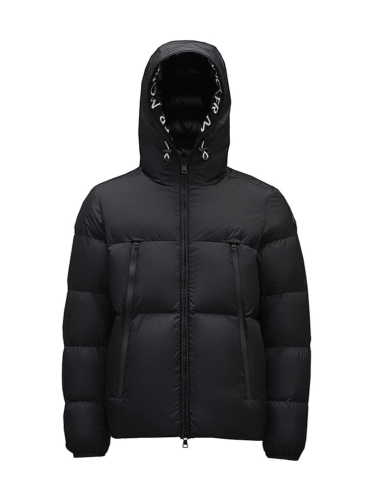 Montcla Logo Hooded Down Jacket