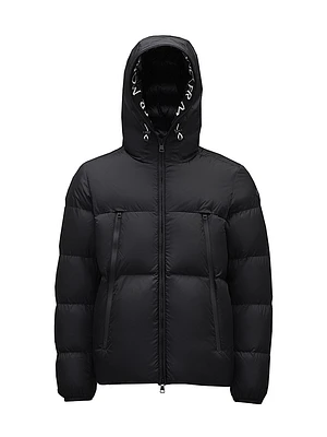 Montcla Logo Hooded Down Jacket