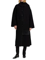 Embroidered Scarf Coat