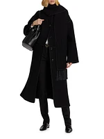 Embroidered Scarf Coat