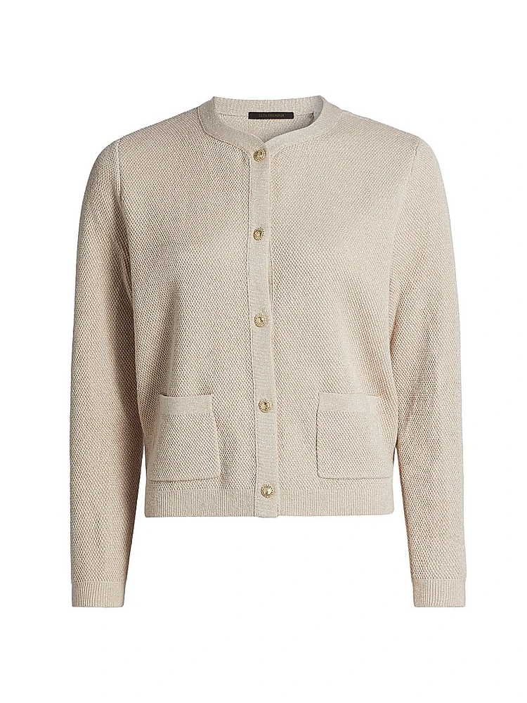 Metallic Knit Cardigan
