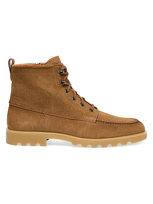 Suede Lace-Up Boots